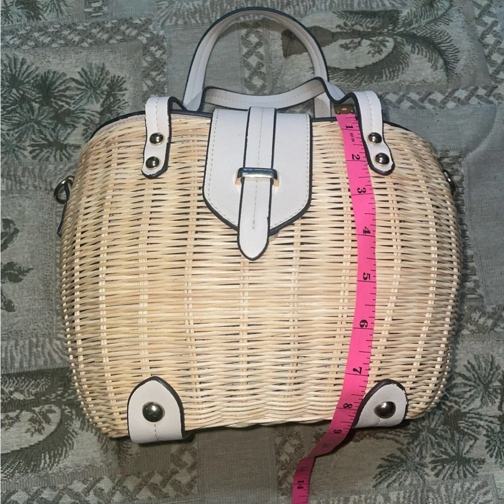 Basket bag✨woven bag straw bag summer purse picnic bag shoulder bag crossbody